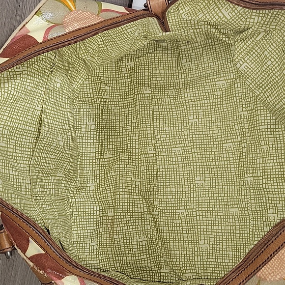 Fossil Key-Per Multi-color Floral Coated Canvas Weekender Bag - Picture 10 of 15